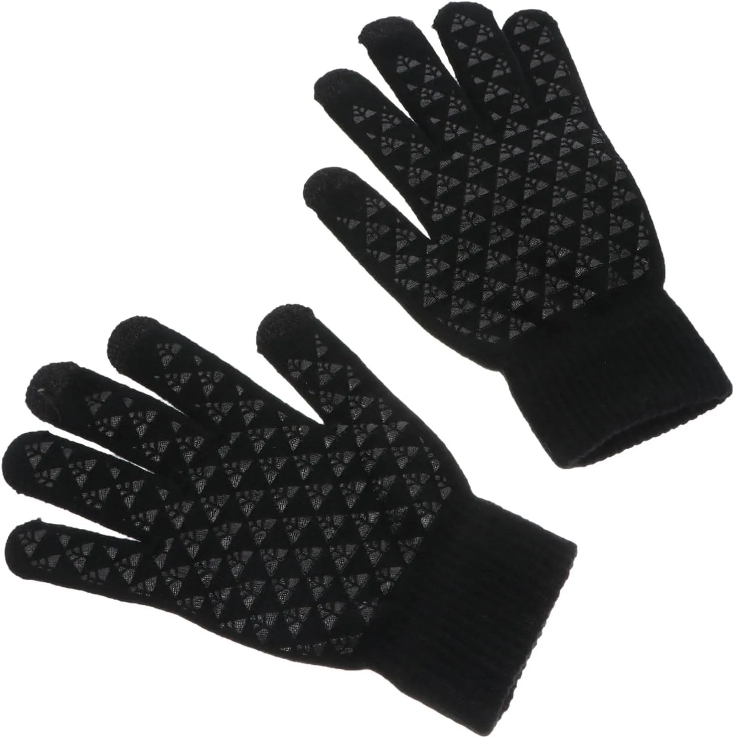 1Pair Nonslip Touch Screen Knitted Gloves for Winter Warm Windproof Outdoor Gloves with High Sensitivity Conductive Fingers for Use Rain