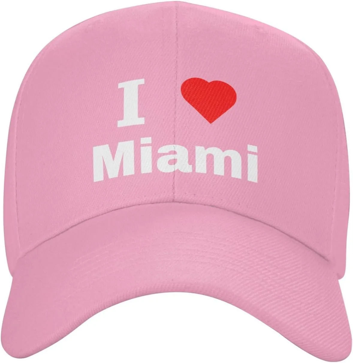 Adjustable I Love Miami Baseball Cap for Men Women Classic Solid Color Trucker Hats