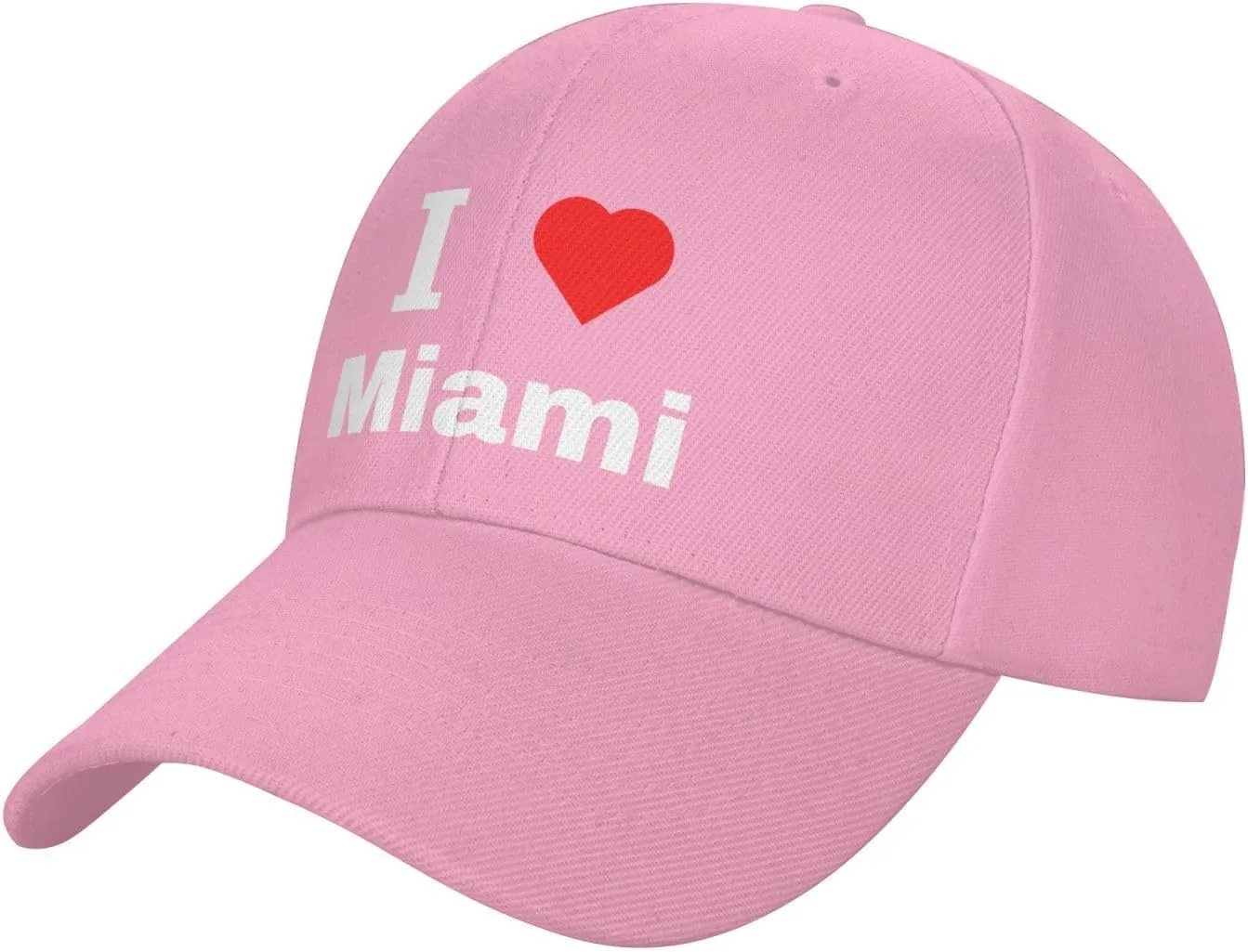 Adjustable I Love Miami Baseball Cap for Men Women Classic Solid Color Trucker Hats