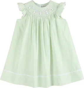 Baby and Girls Smocked Easter Bunny Bishop Dress
