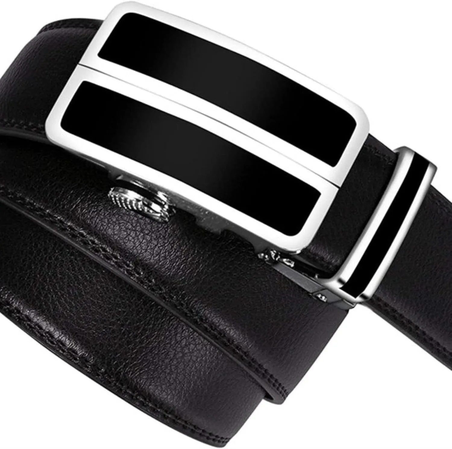 Belt for Men Mens Genuine Leather Dress Automatic Buckle