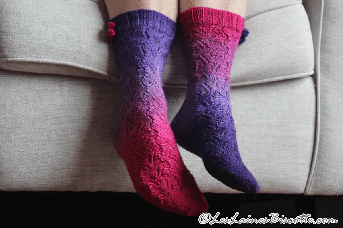 Blueberry Mocktail Socks Pattern