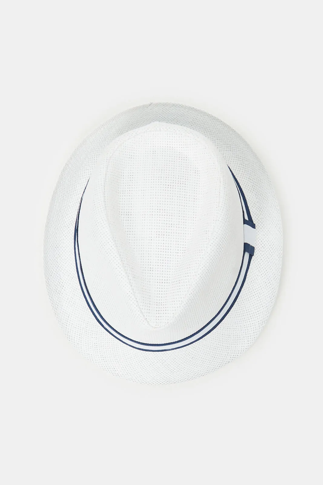 Boys White Fedora Hats With Band