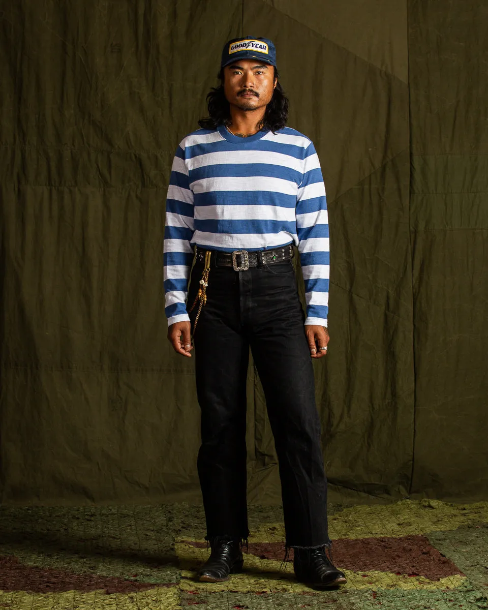 Buco Stripe L/S Tee - White/Blue