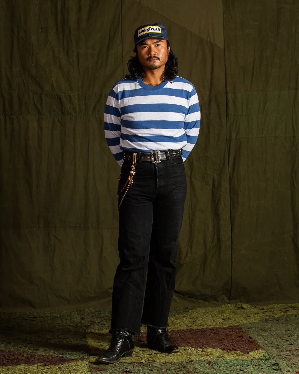 Buco Stripe L/S Tee - White/Blue
