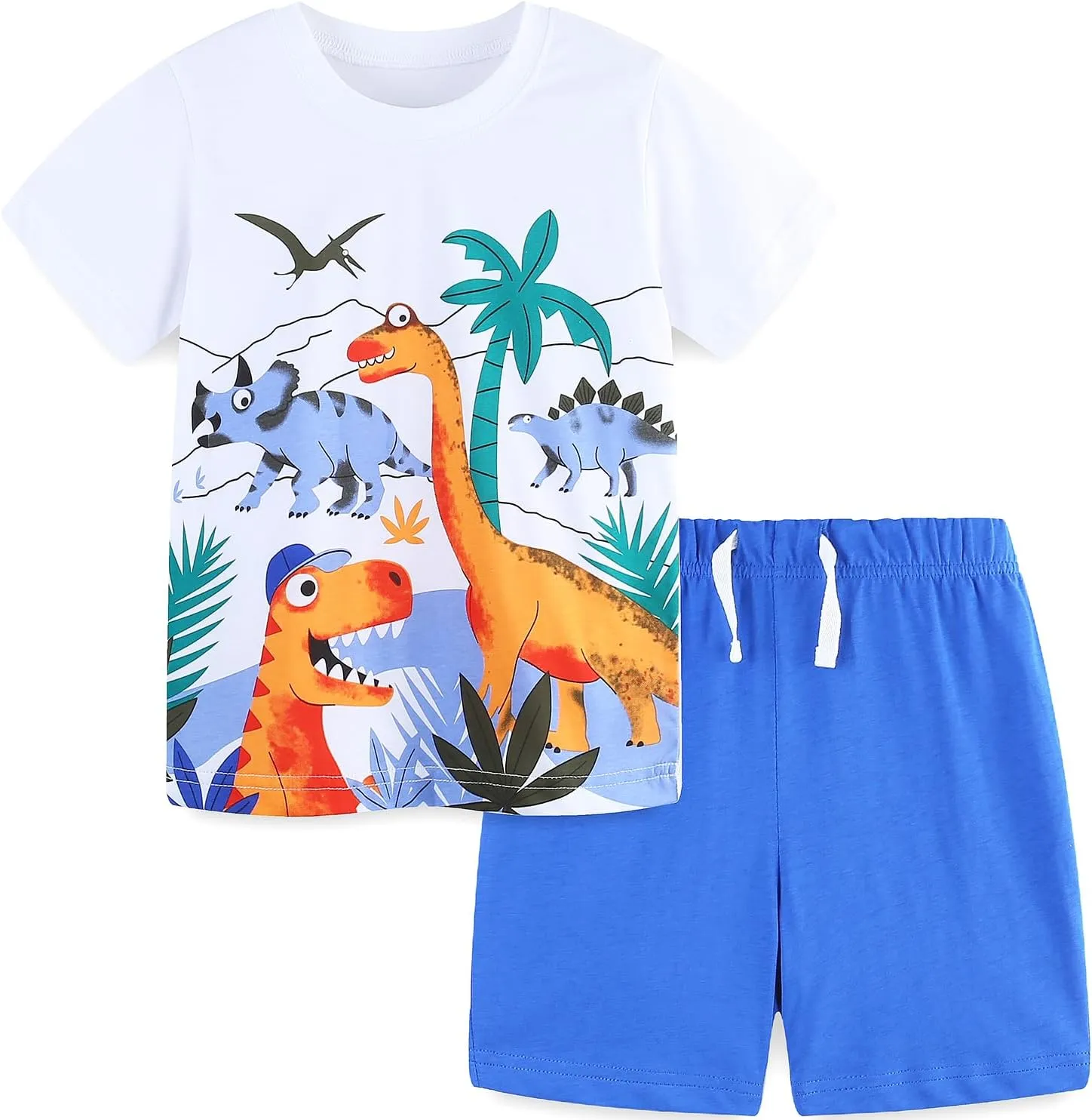 Bumeex Toddler Boys Cotton Clothing Sets Short Sleeve Tee and Shorts