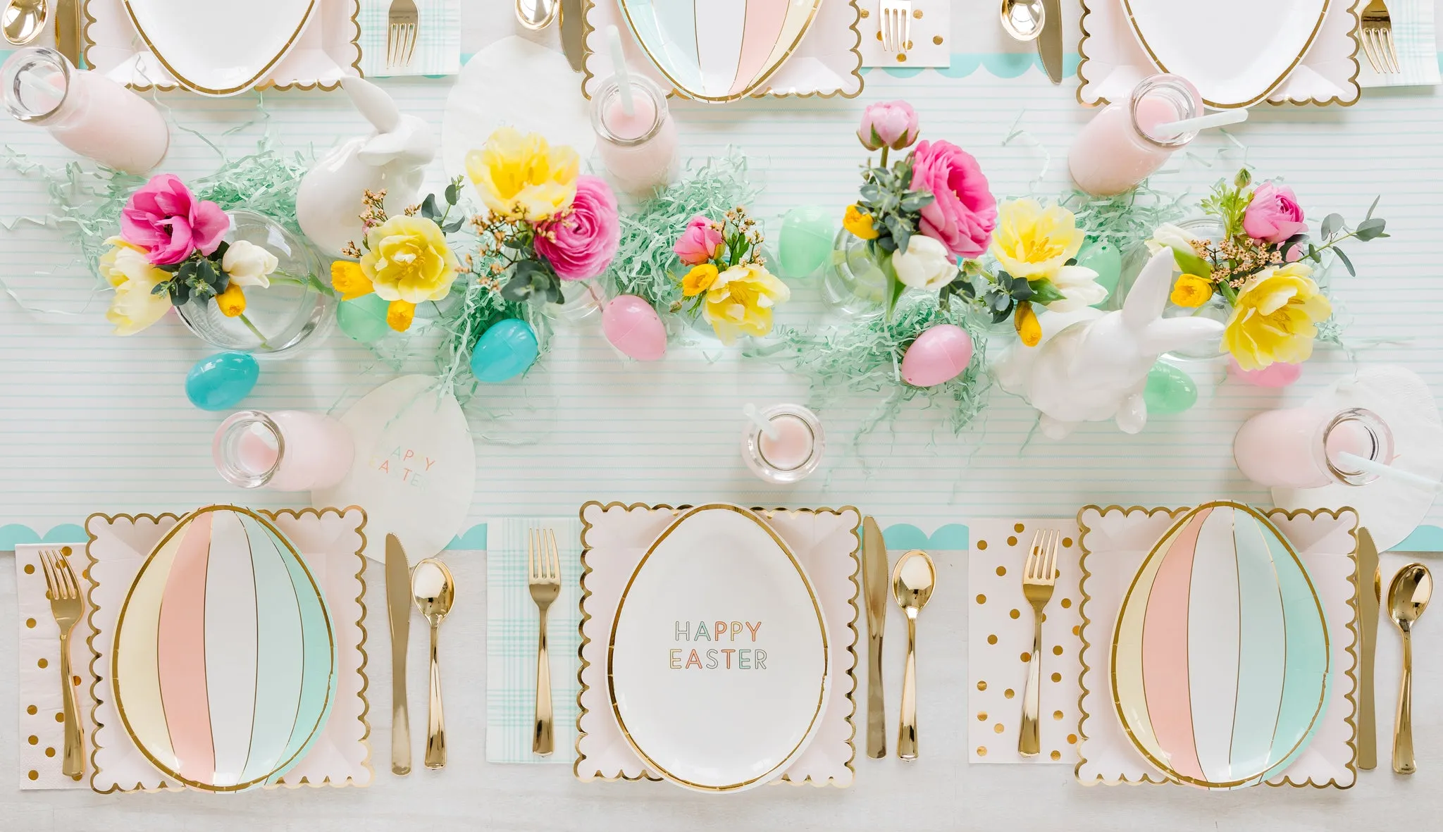EAS843 - Happy Easter Egg Shaped Paper Plates