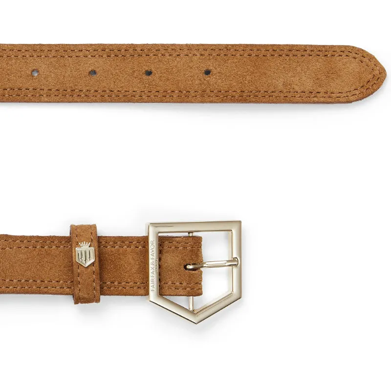 Fairfax & Favor Regina Ladies Suede Belt - Tan