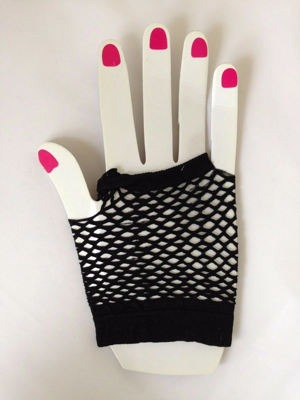 Fishnet Gloves Fingerless Womens Costume Party 70S 80S Fluro Neon Party Dance