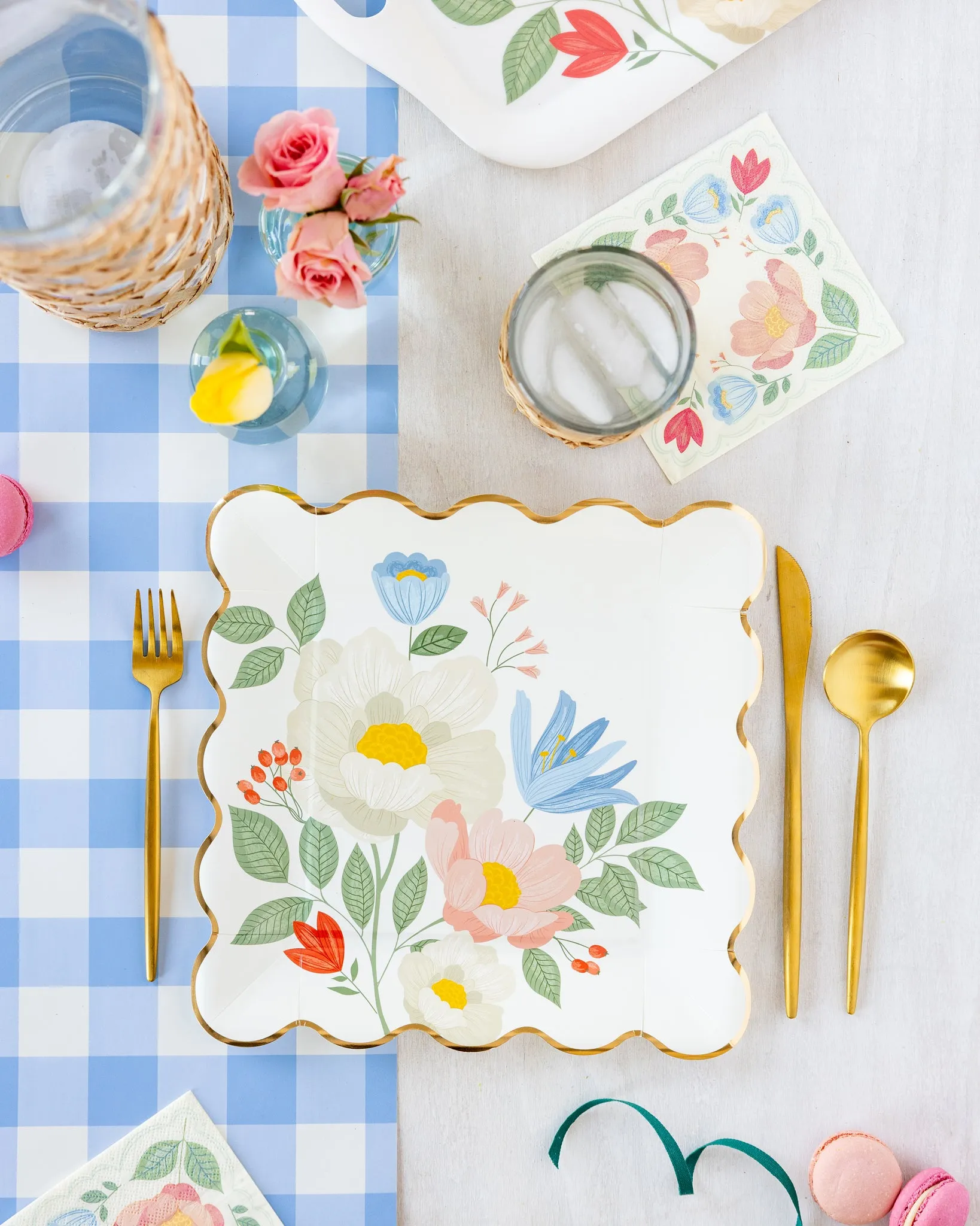 Floral Corner Plate