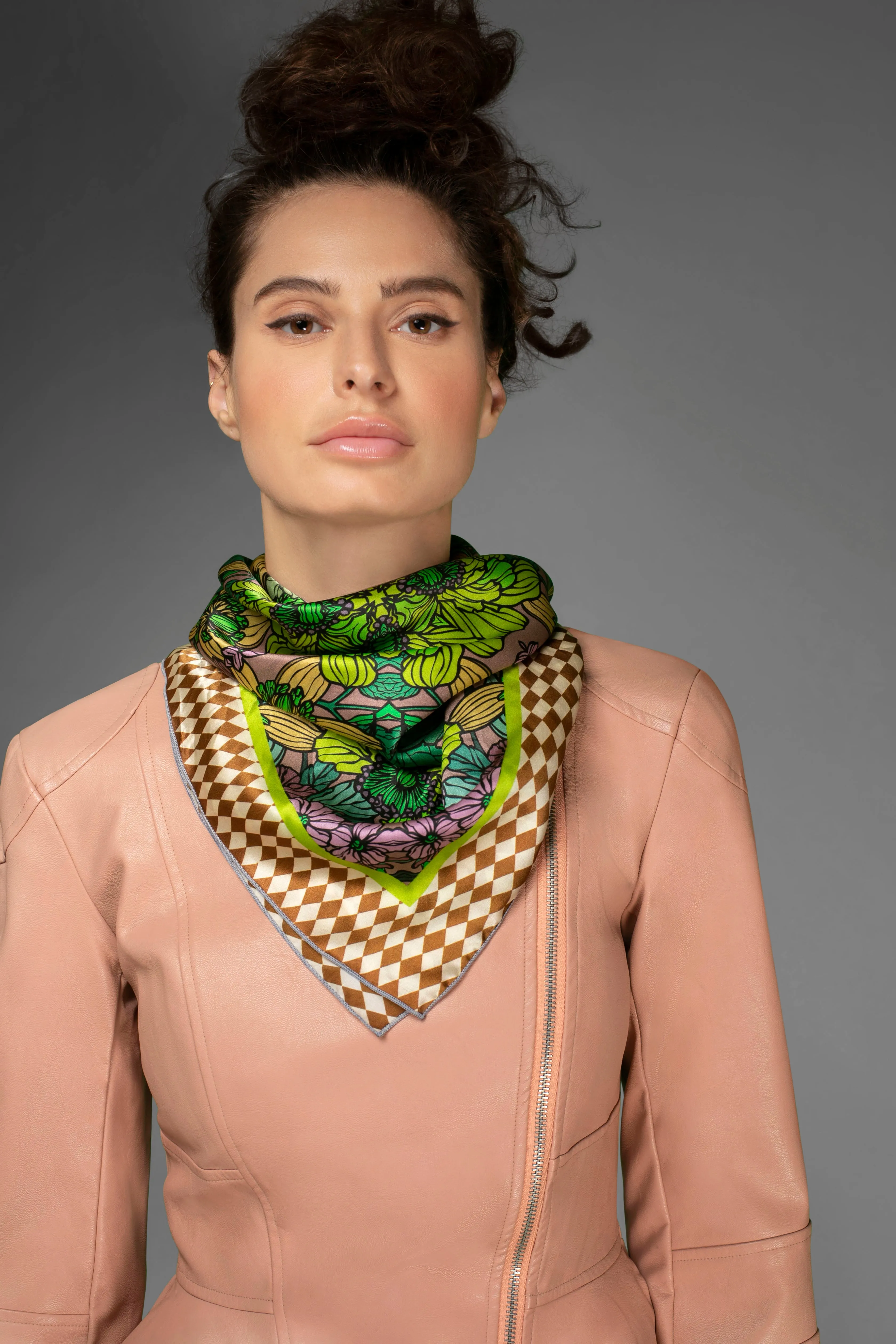 GREEN GARDEN SILK SCARF