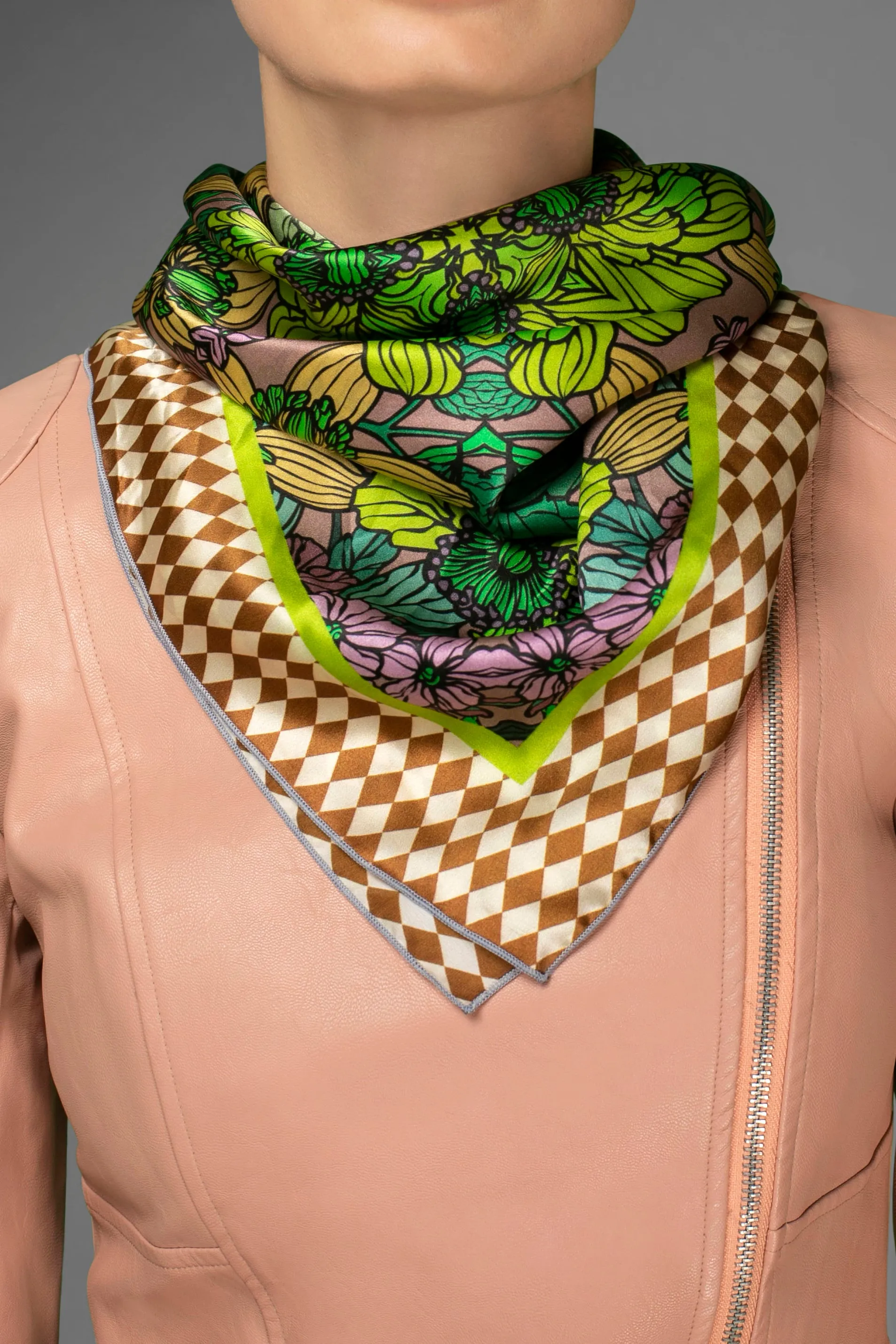 GREEN GARDEN SILK SCARF