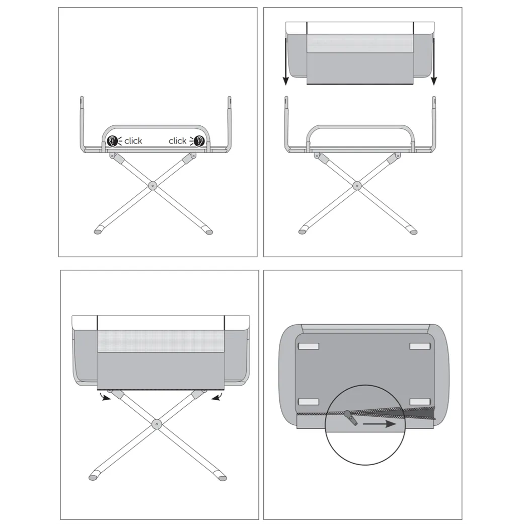 Hauck Face To Me Bedside Cot (5 Adjustable Heights)
