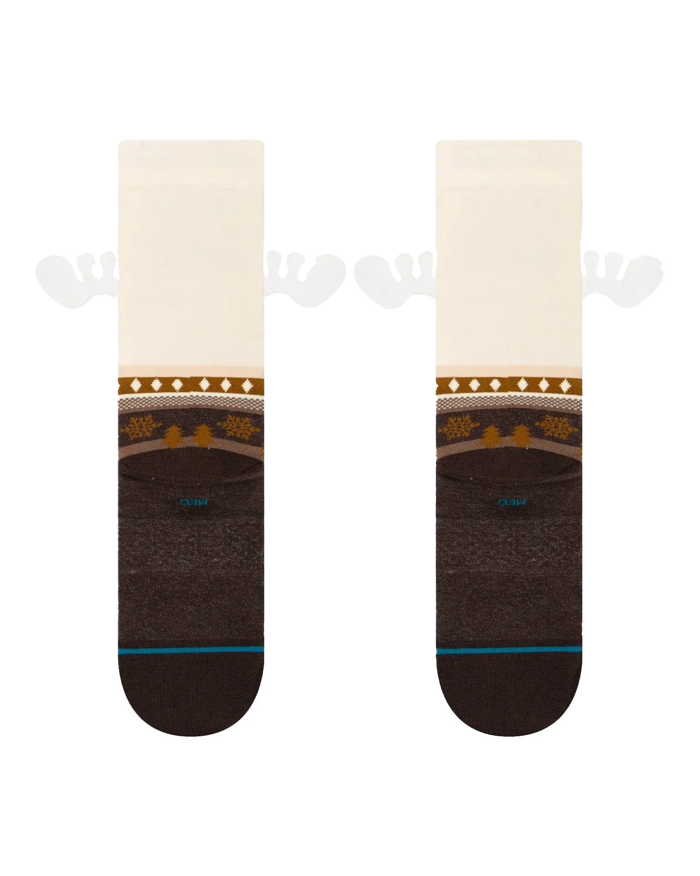 Have Eggnog Crew Socks in Dark Brown