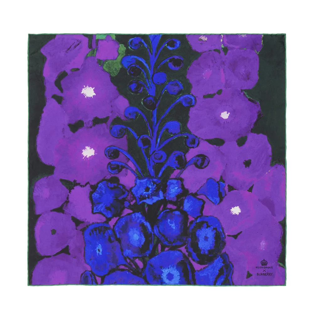 Highgrove X Burberry Royal Delphinium Silk Scarf