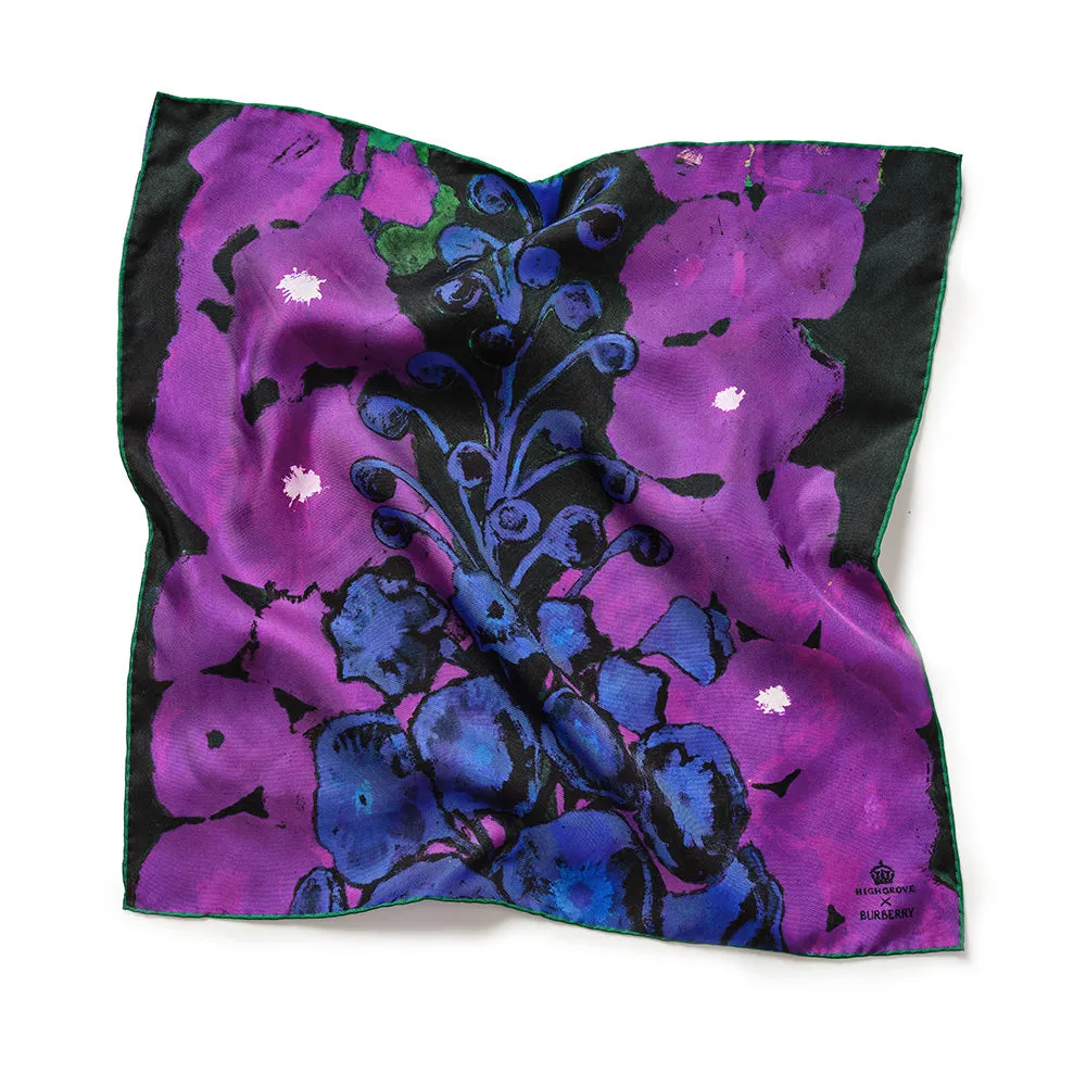 Highgrove X Burberry Royal Delphinium Silk Scarf
