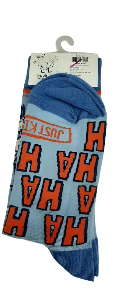 I Love My Job-Blue -Sock-Primitives-36263