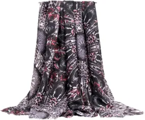 Insun Women's Flower Print Faux Cashmere Ultra Soft Scarves Long Cotton Blend Scarves Neck Winter Wraps 35.4"x70.9"