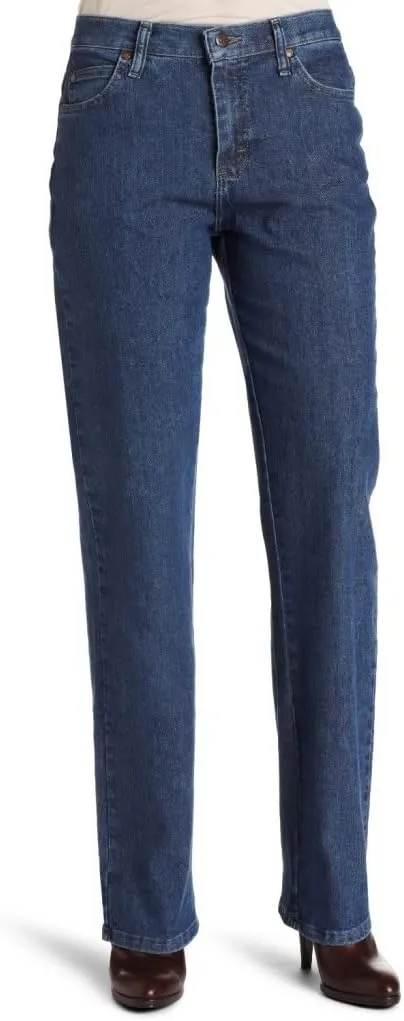 LEE Women's Relaxed Fit Straight Leg Jean, Premium Stone, 12 Long