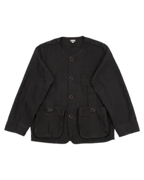 Linen Canvas Shooting Jacket - Midnight Black