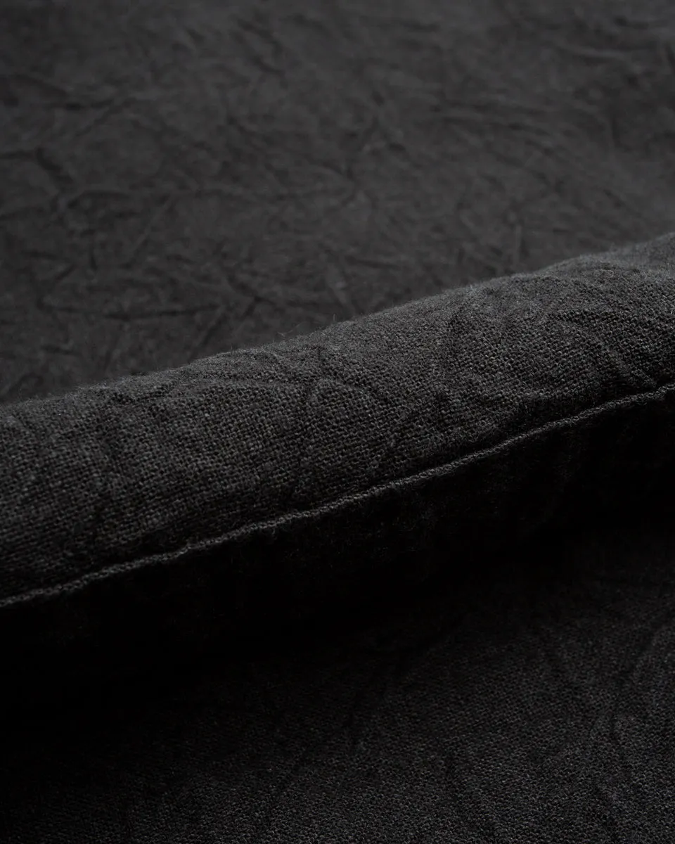 Linen Canvas Shooting Jacket - Midnight Black