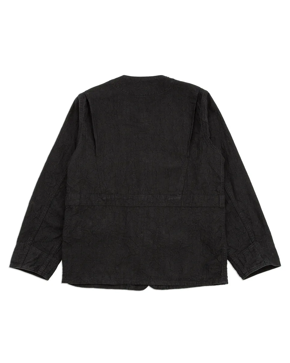 Linen Canvas Shooting Jacket - Midnight Black