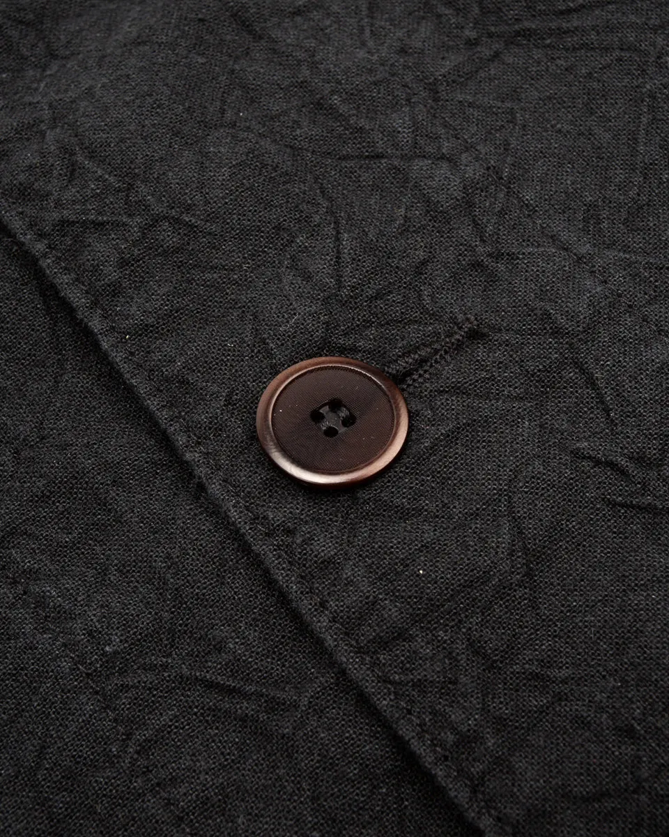 Linen Canvas Shooting Jacket - Midnight Black