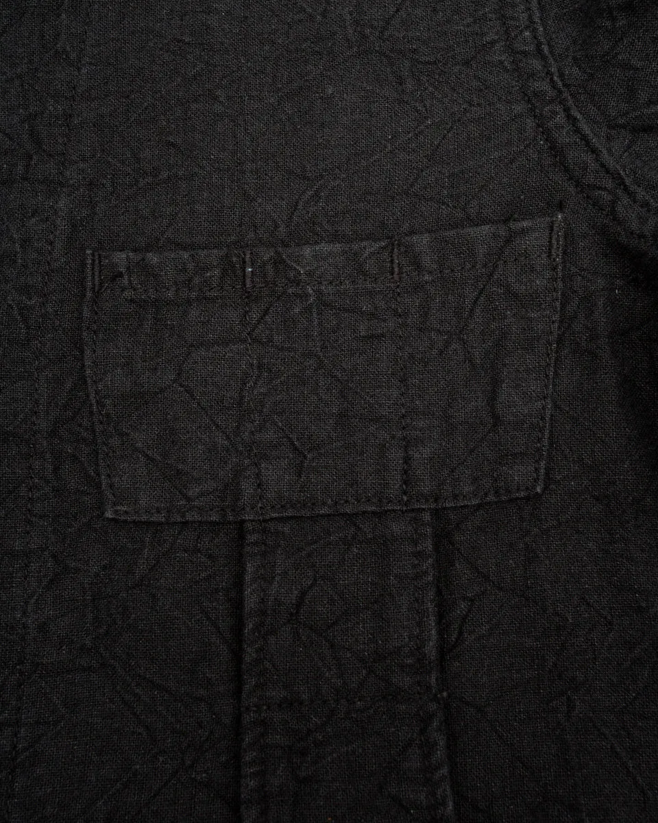 Linen Canvas Shooting Jacket - Midnight Black