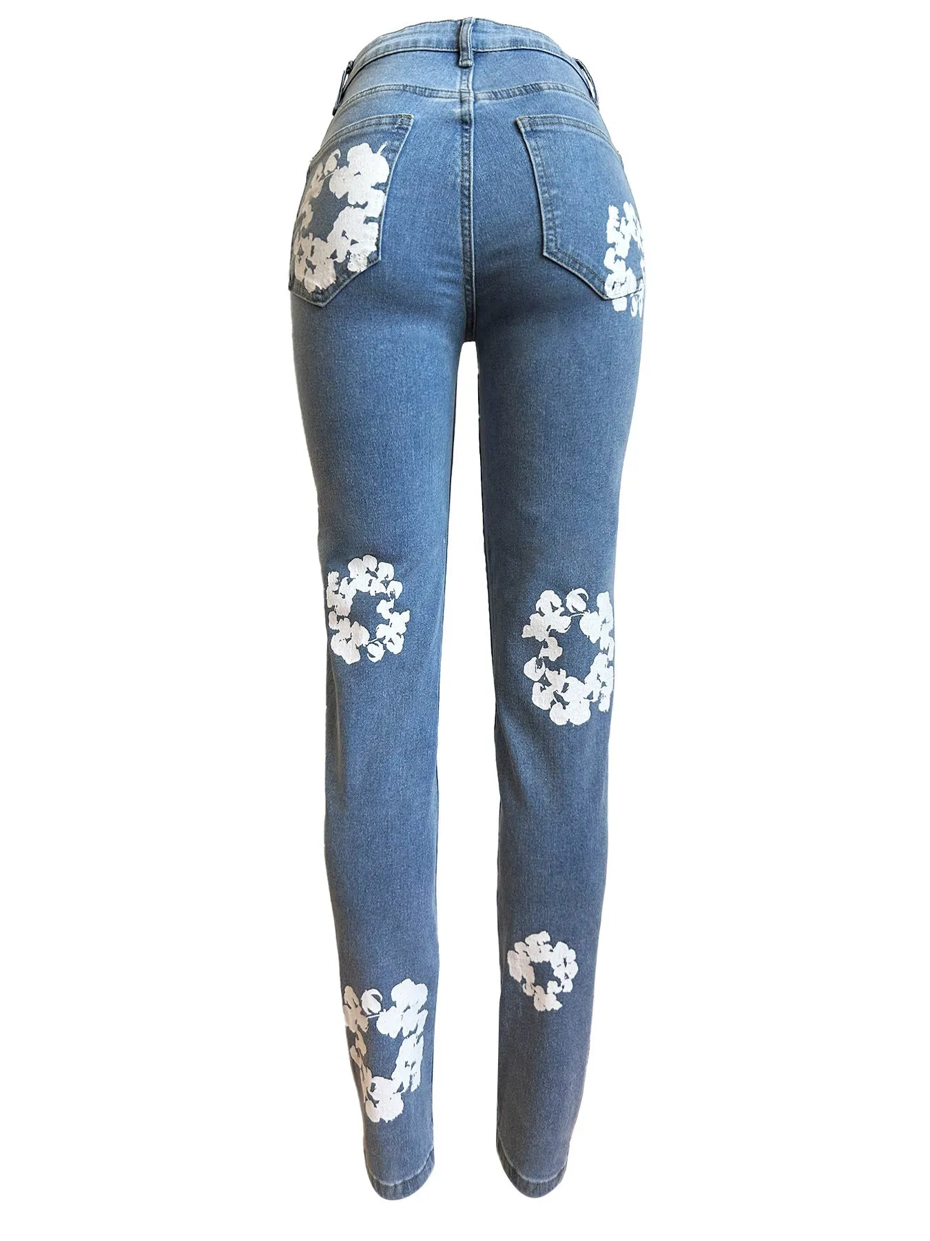 MALYBGG Introducing Cotton Flower Print Jeans 23123LY