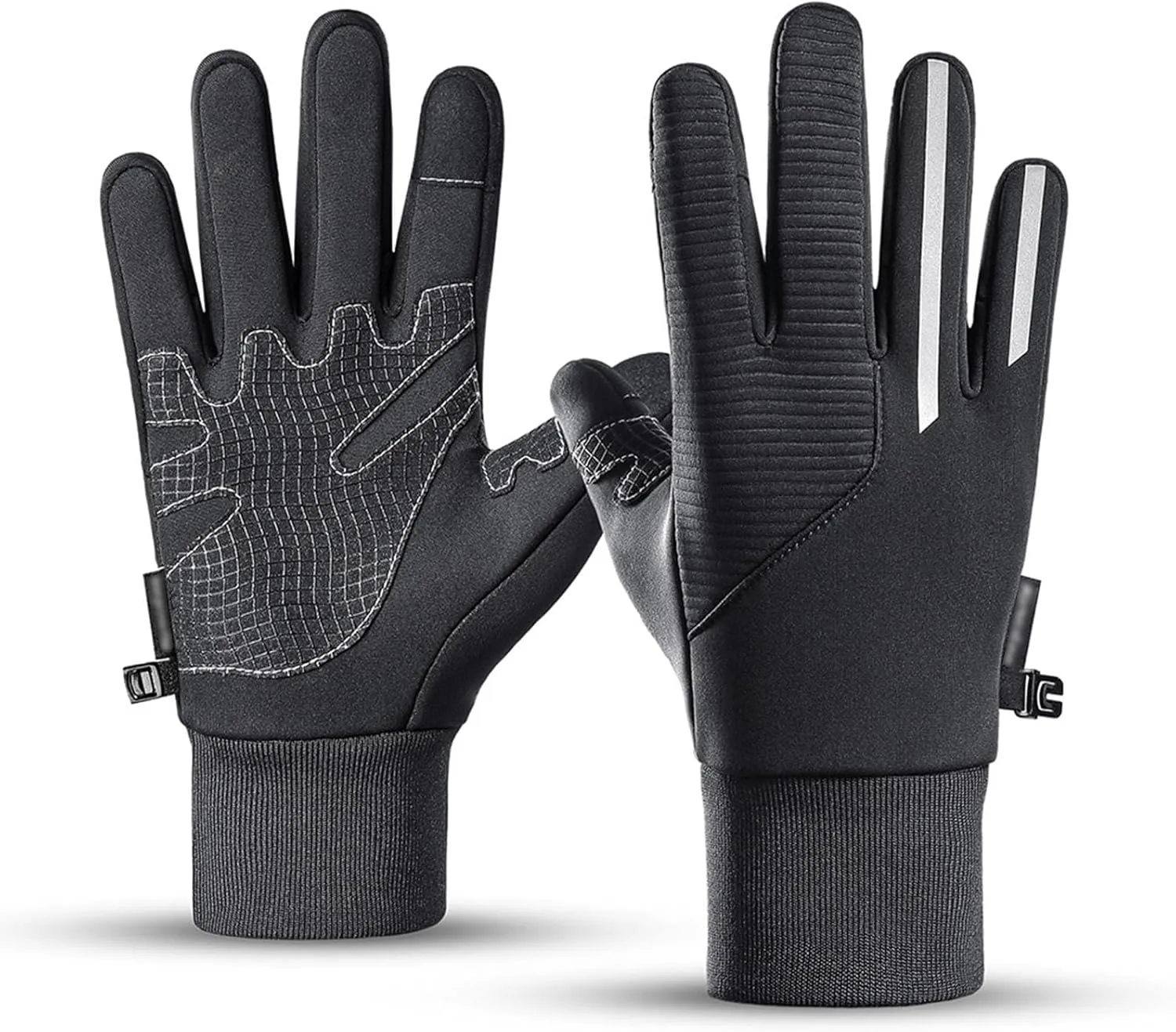 Men Windproof Cold Weather Warm Gloves, Winter Gloves Windproof Thermal Touchscreen Gloves for Ski Hiking Running Men and Women