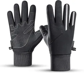 Men Windproof Cold Weather Warm Gloves, Winter Gloves Windproof Thermal Touchscreen Gloves for Ski Hiking Running Men and Women