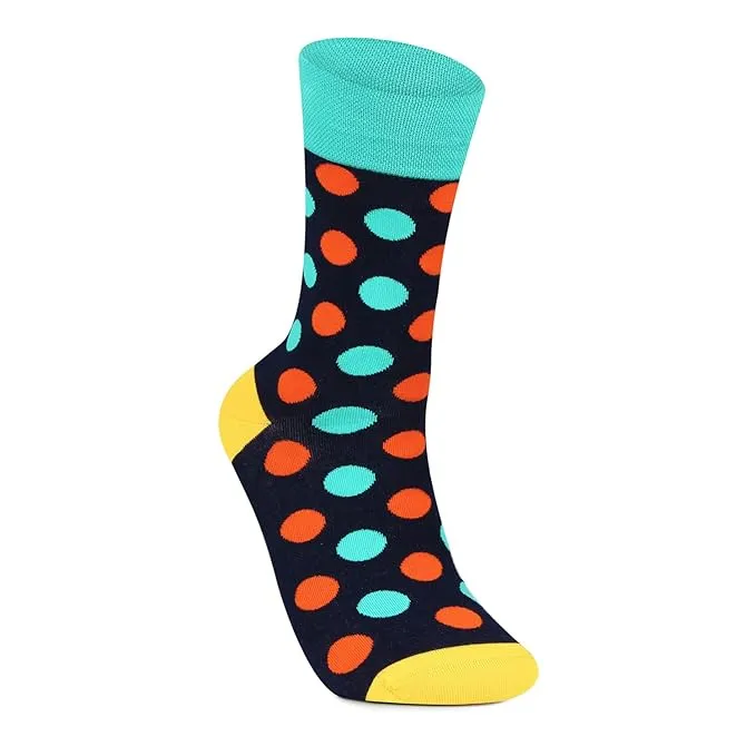 Men's Multicolor Polka Dots Designer Socks