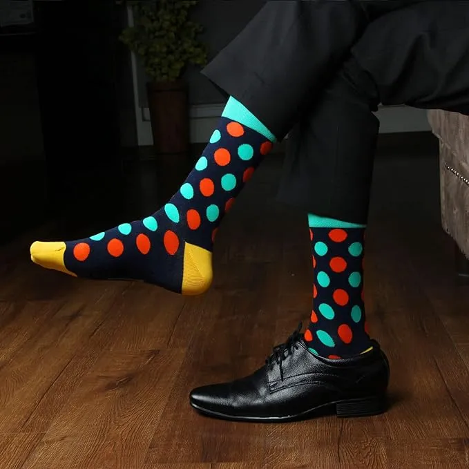 Men's Multicolor Polka Dots Designer Socks