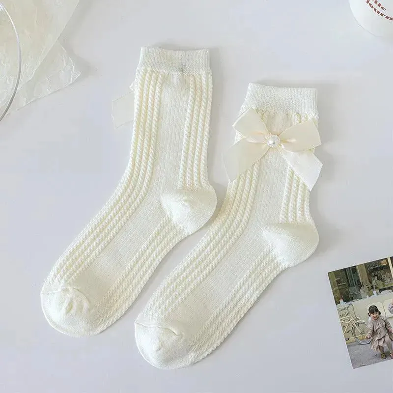 Milk White Lolita Socks with Ruffle | Cute Frilly Socks | Kawaii Socks