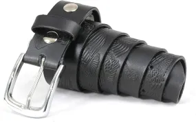 Milwaukee Leather MP7122 Men's Engine Block & Wings - Black Leather Belt w/Interchangeable Buckle - 1.5 inches Wide