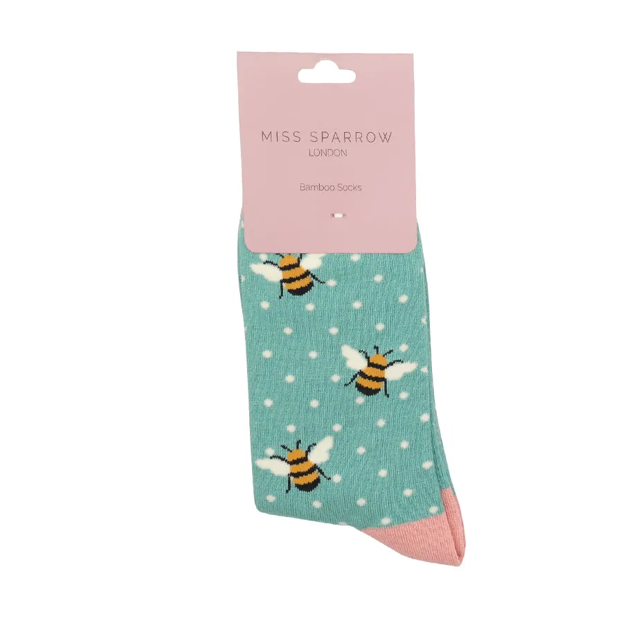 Miss Sparrow Bumble Bees Bamboo Socks