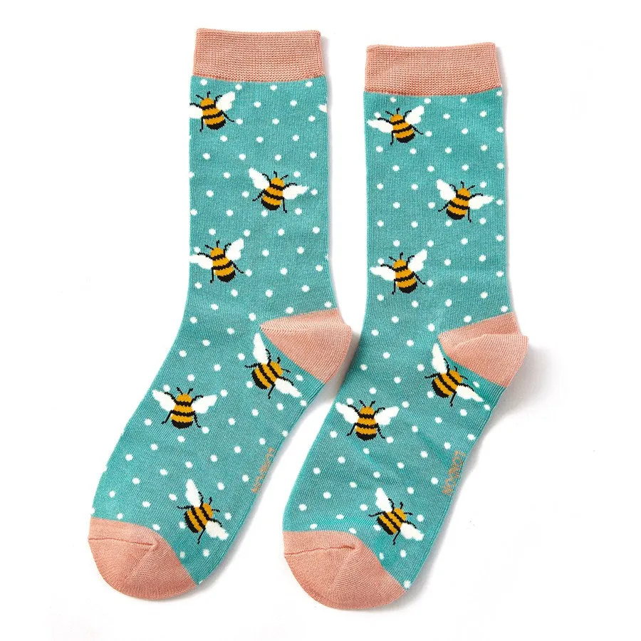 Miss Sparrow Bumble Bees Bamboo Socks