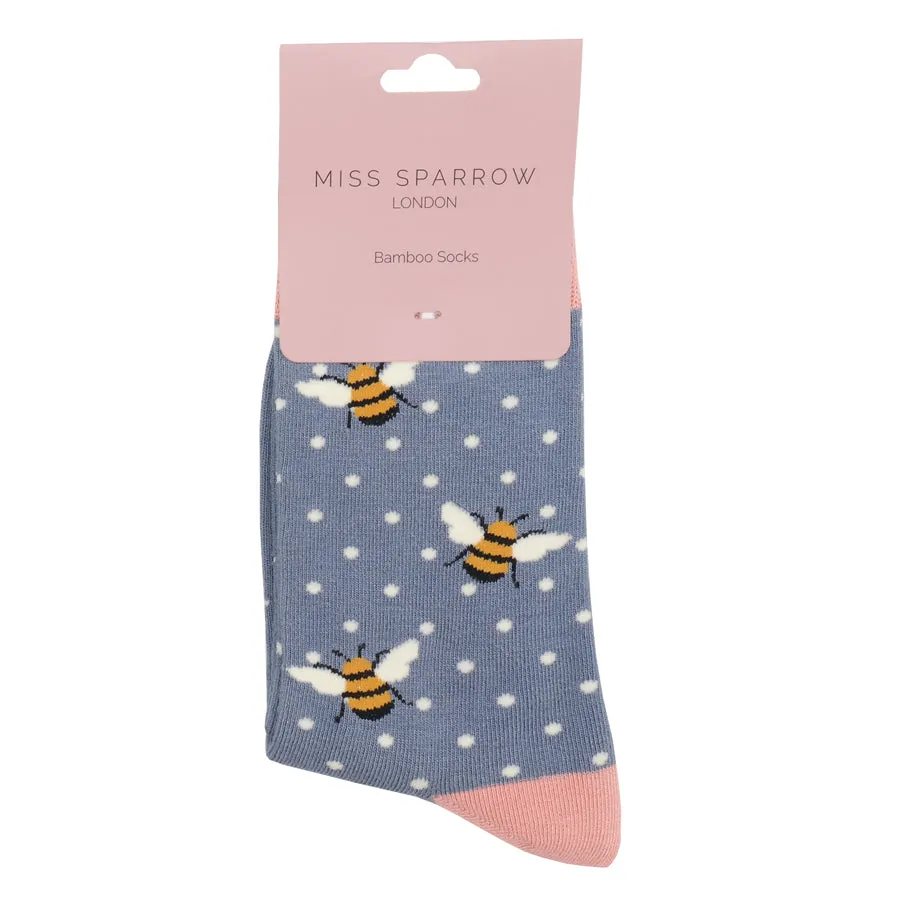 Miss Sparrow Bumble Bees Bamboo Socks