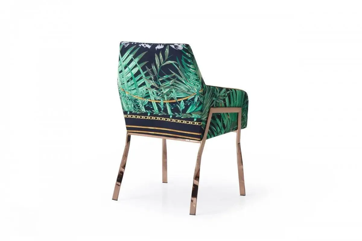 Modrest Fierce Black & Rosgold Panther Dining Chair Vgvcb1916-Blk-Dc