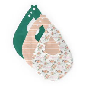 Personalized  Bib Set | Springtime Floral