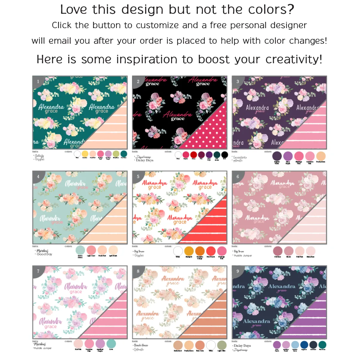 Personalized  Take Me Home Bundle | Springtime Floral