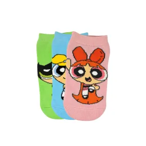 Powerpuff Girls By Balenzia Low Cut Socks for Kids (Pack of 3 Pairs/1U)