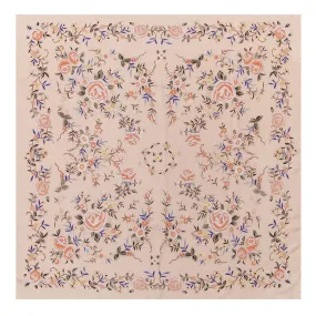 Rose and Pansy Silk Square Scarf