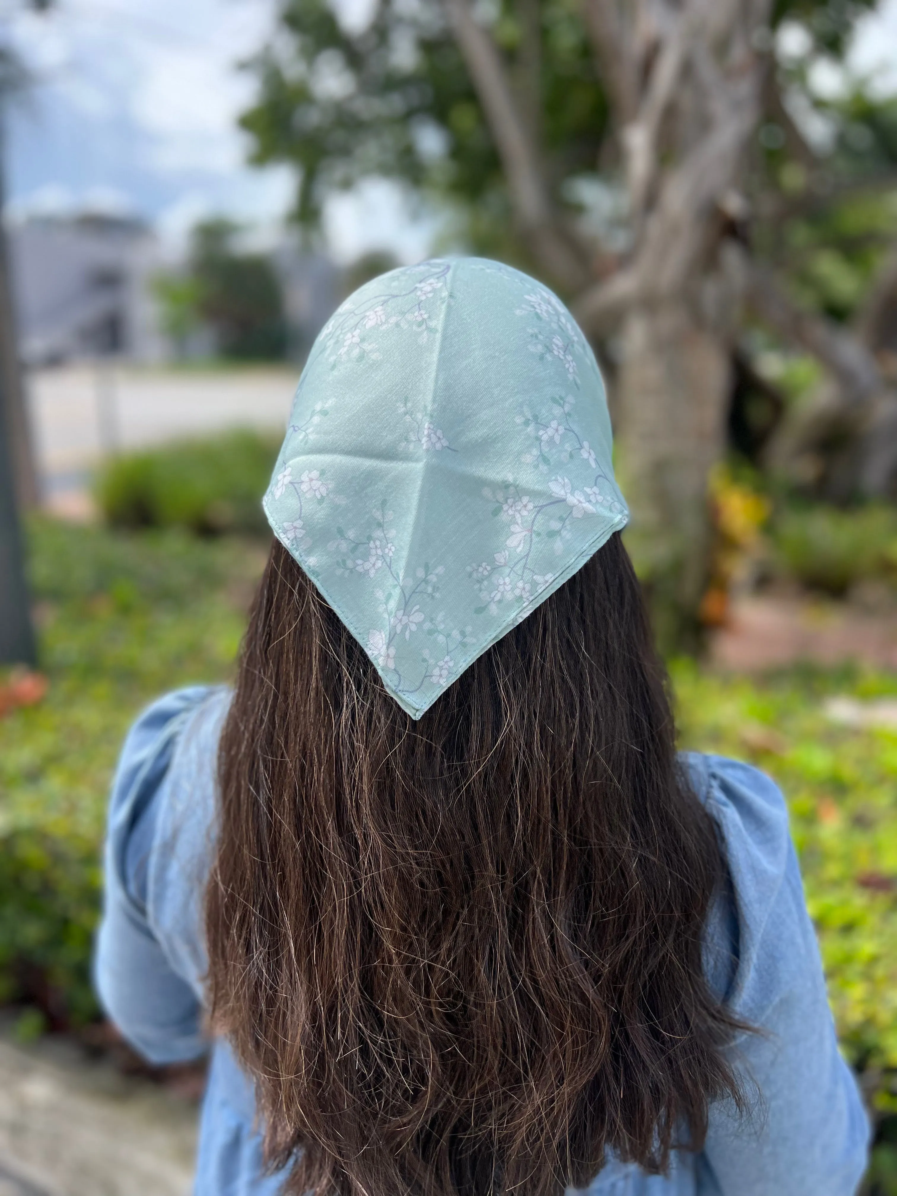 Sage Floral Branches Bandana