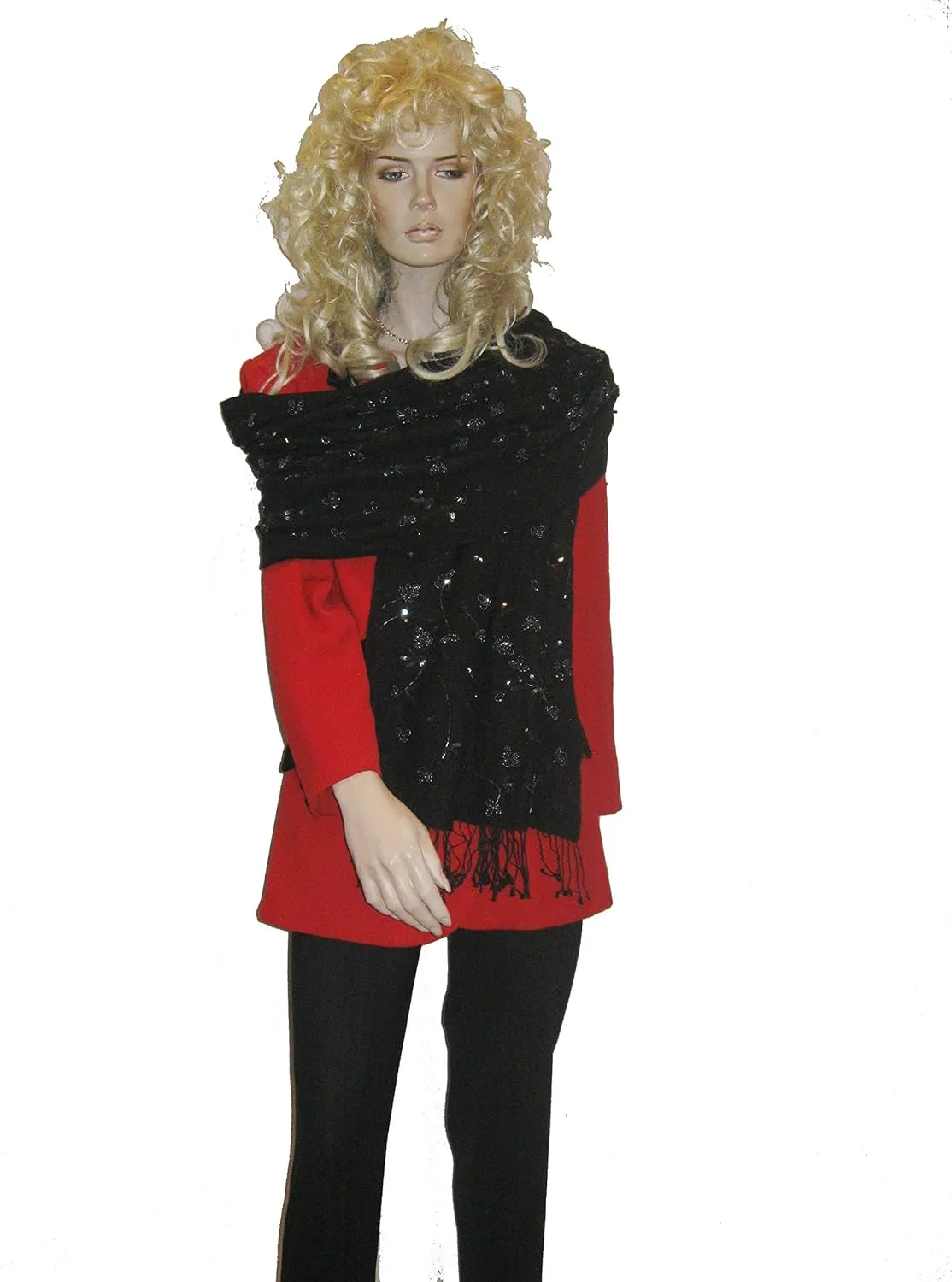 Shawl/Scarf/Beaded Shawl/Fancy Shawl from Black