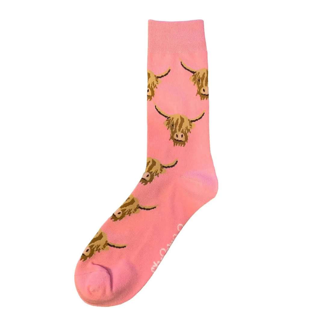 Shuttle Socks Medium Childrens Highland Cow Socks