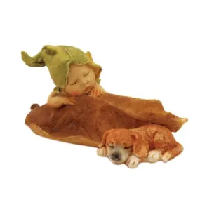 Sleeping Fairy Baby with Puppy