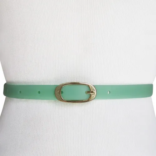 Steve Madden- Mint Silicon Skinny Belt for Women