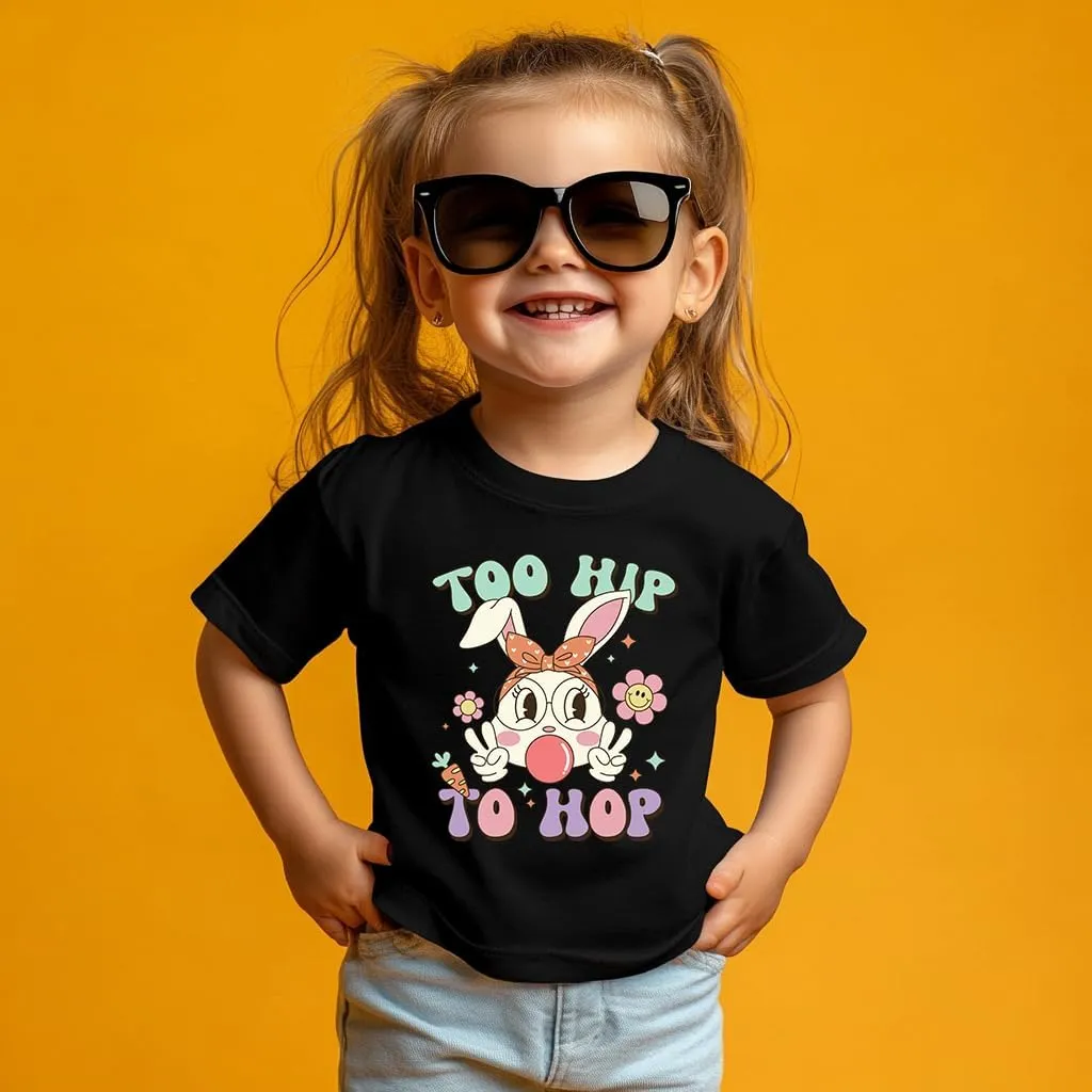 Toddler Shirts for Boys Grils Kids,Short-Sleeve Kids' Easter Shirts – Fun & Cute Designs Easter Shirt, 2-6T