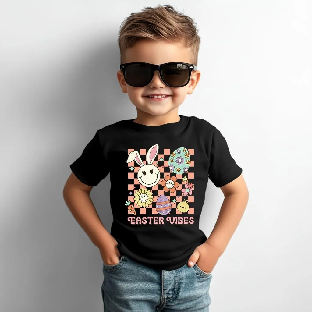 Toddler Shirts for Boys Grils Kids,Short-Sleeve Kids' Easter Shirts – Fun & Cute Designs Easter Shirt, 2-6T